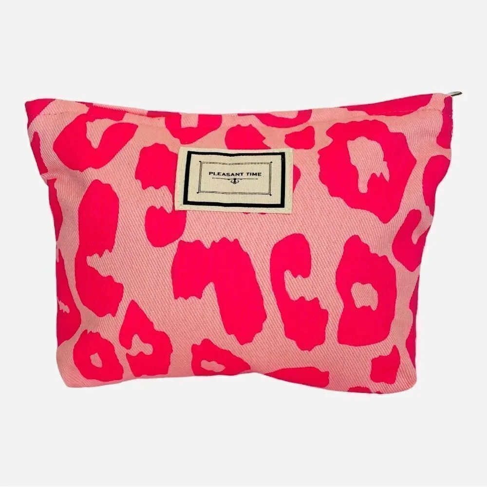 HOT PINK OVERSIZED COSMETIC BAG‎
